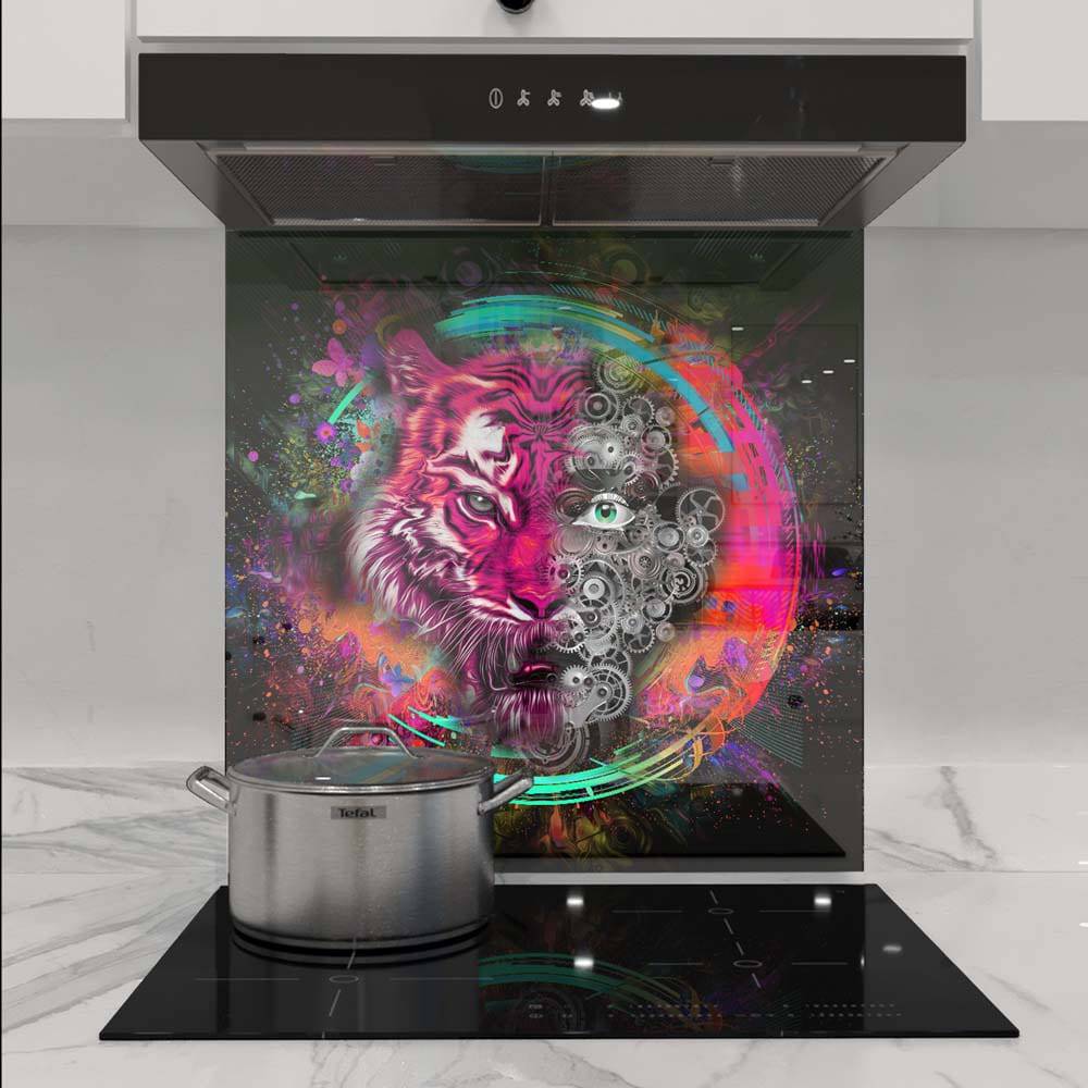 Animal Printed Glass Splashback